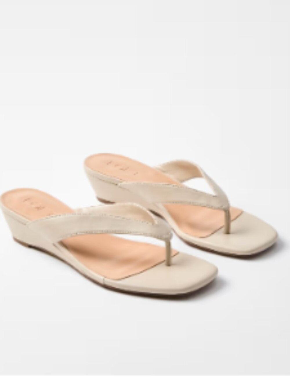 Loft  Mini Wedge Thong Sandal, Stone Taupe NEW